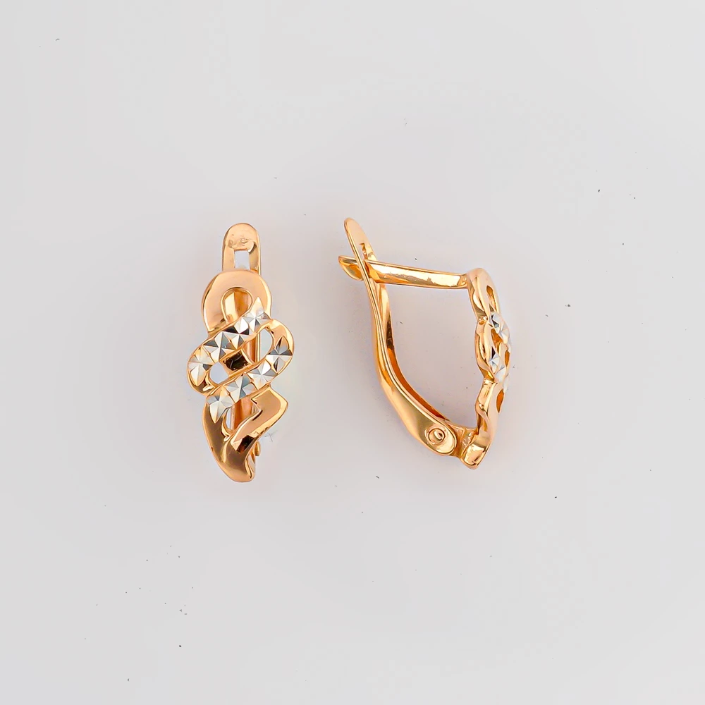 Серьги из красного золота 585 пробы