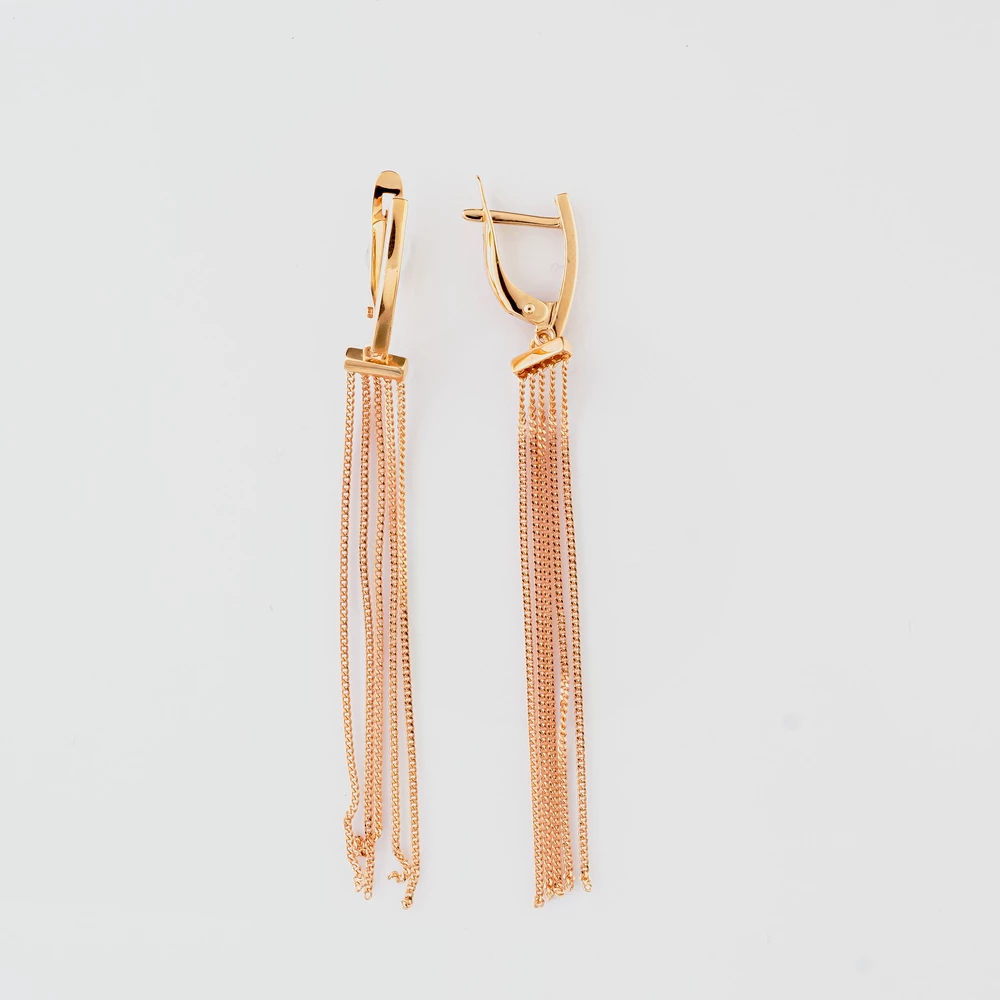 Серьги из красного золота 585 пробы