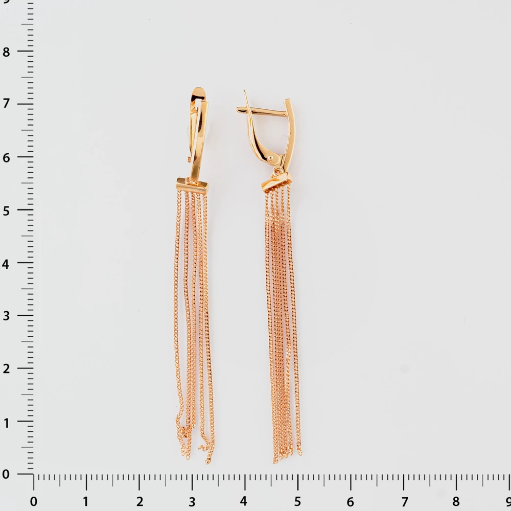 Серьги из красного золота 585 пробы