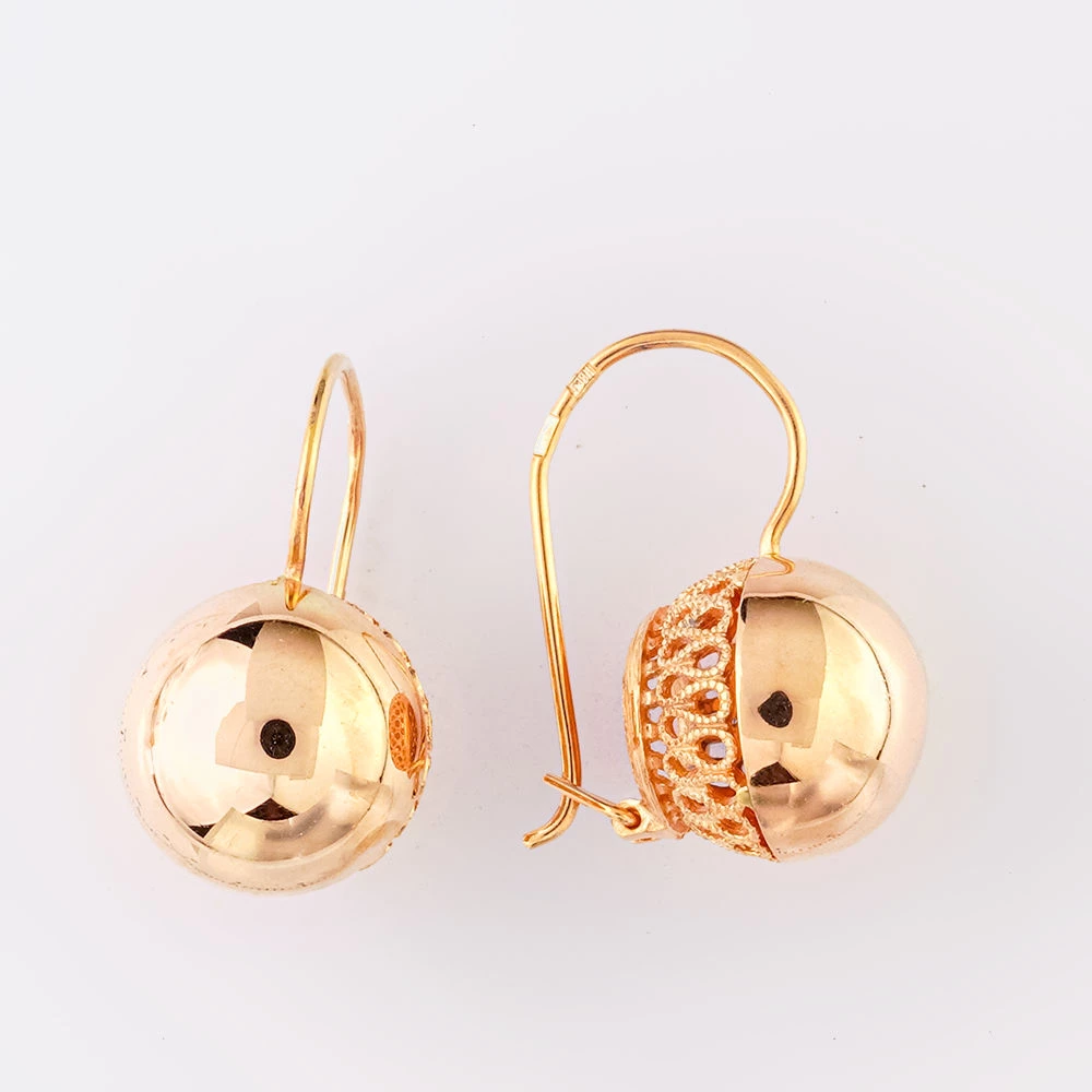 Серьги из красного золота 585 пробы