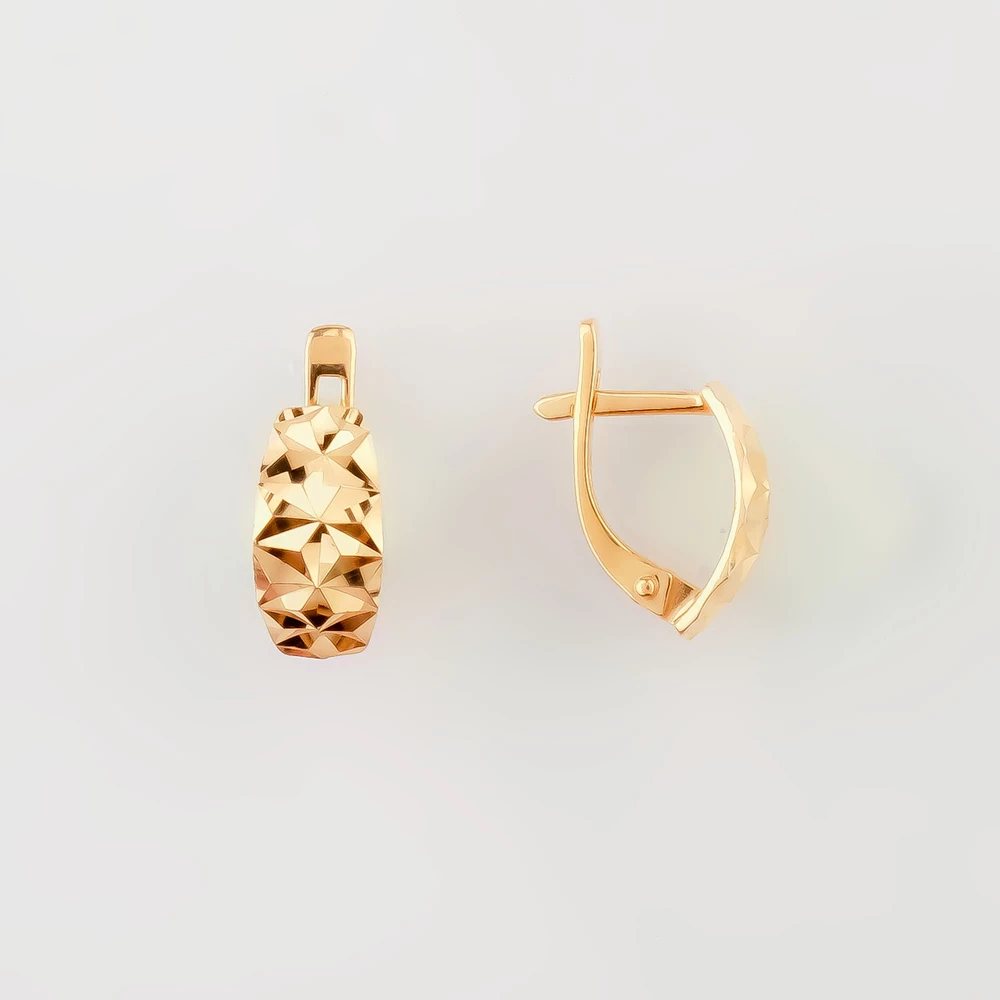 Серьги из красного золота 585 пробы