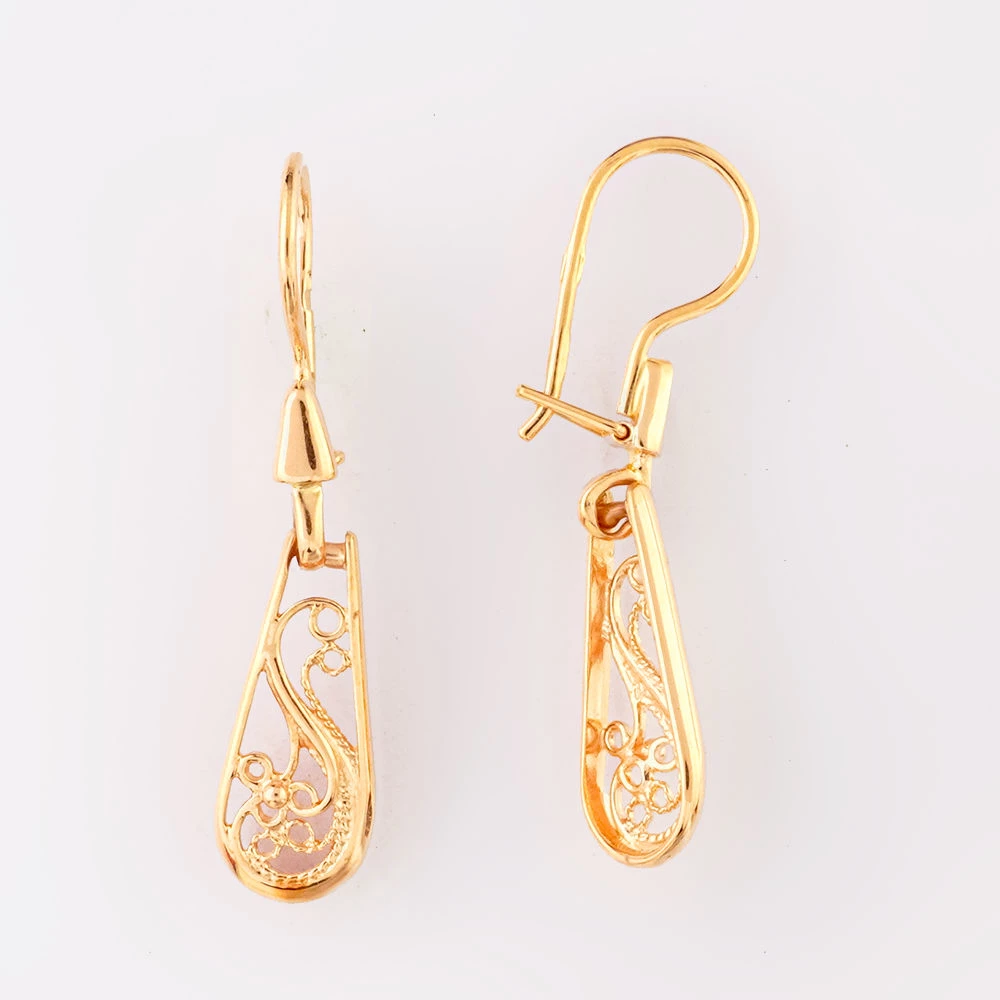 Серьги из красного золота 585 пробы