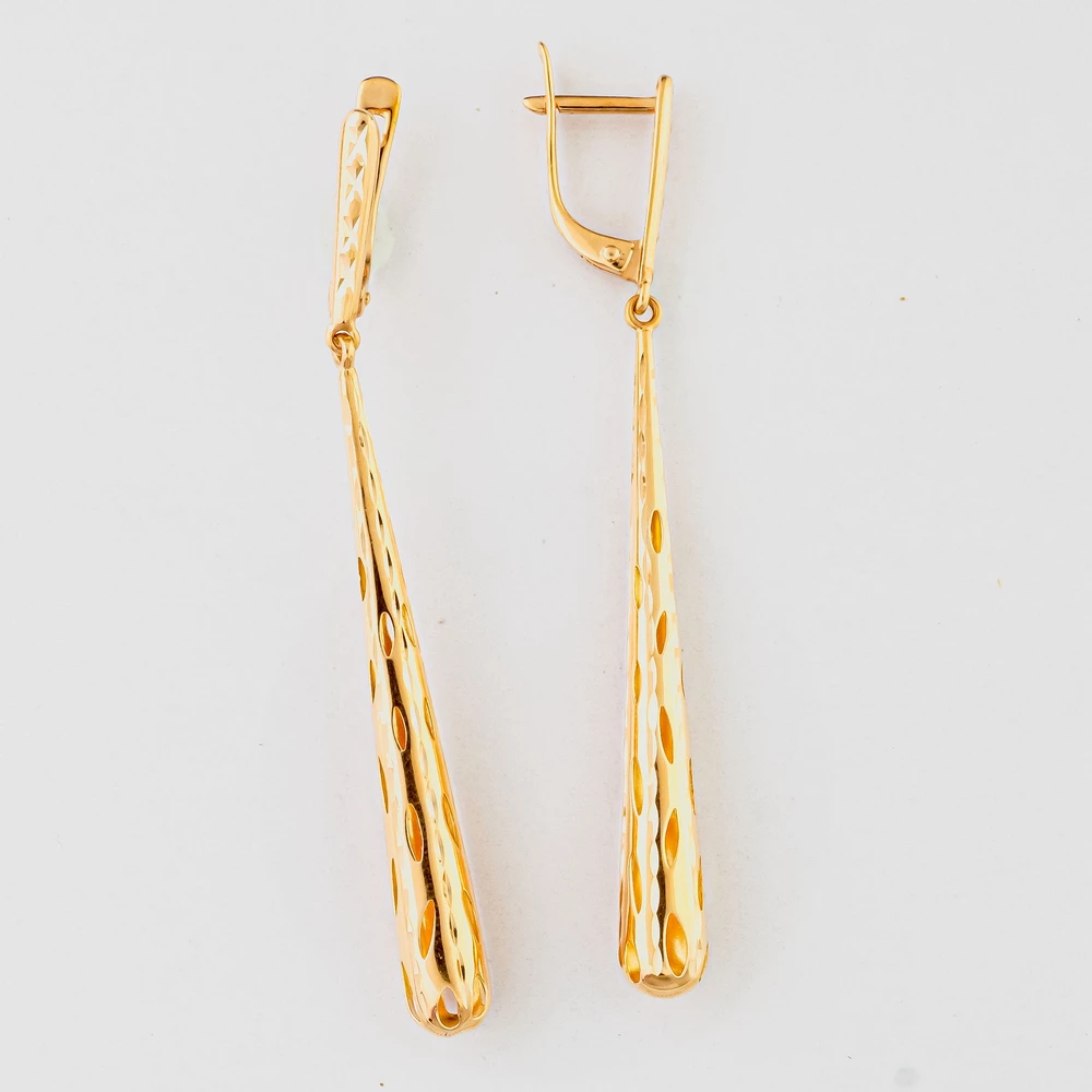 Серьги из красного золота 585 пробы