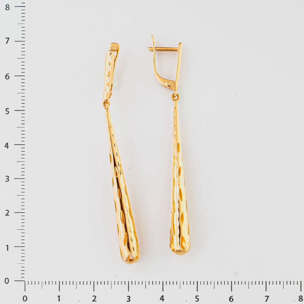 Серьги из красного золота 585 пробы