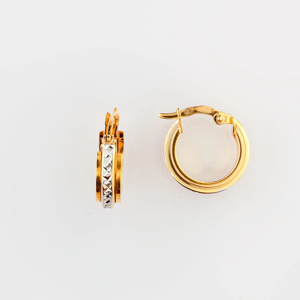 Серьги конго из красного золота 585 пробы