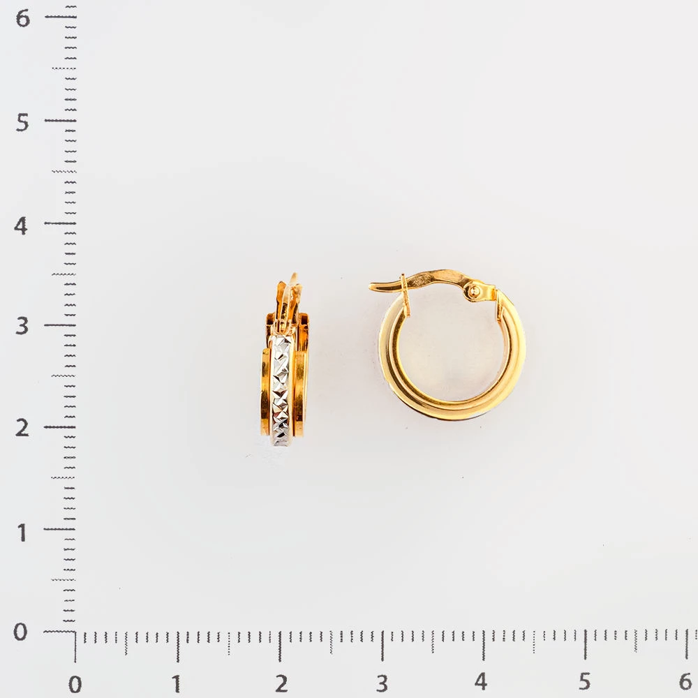 Серьги конго из красного золота 585 пробы