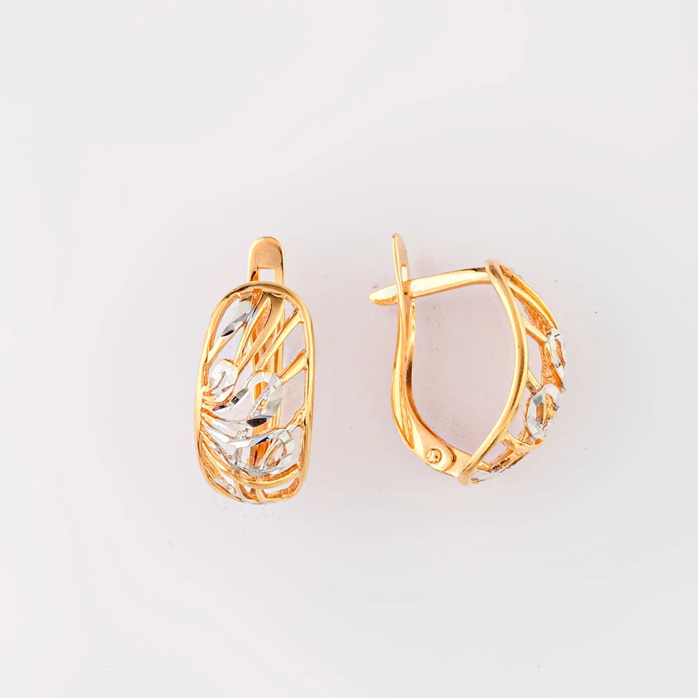 Серьги из красного золота 585 пробы