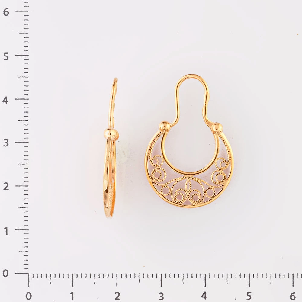Серьги из красного золота 585 пробы