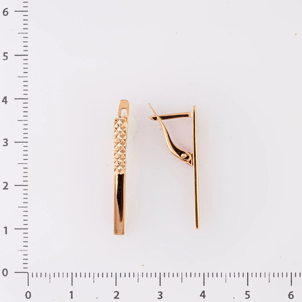 Серьги из красного золота 585 пробы