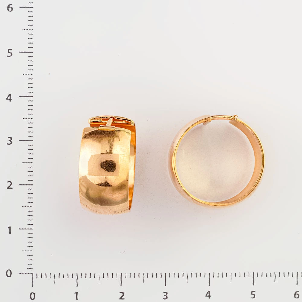 Серьги конго из красного золота 583 пробы