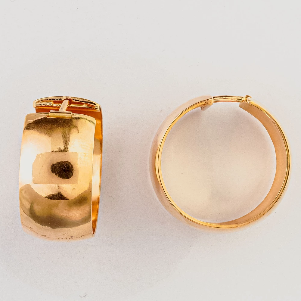 Серьги конго из красного золота 583 пробы