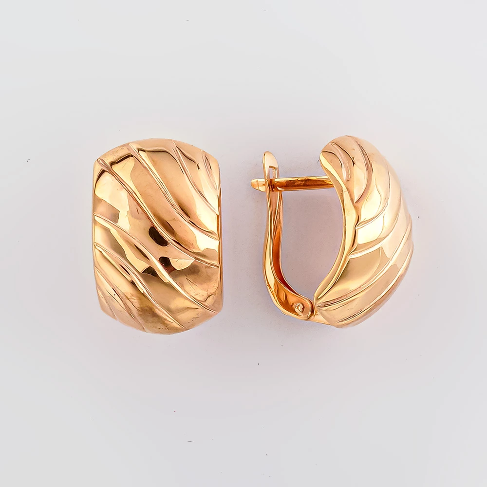 Серьги из красного золота 375 пробы