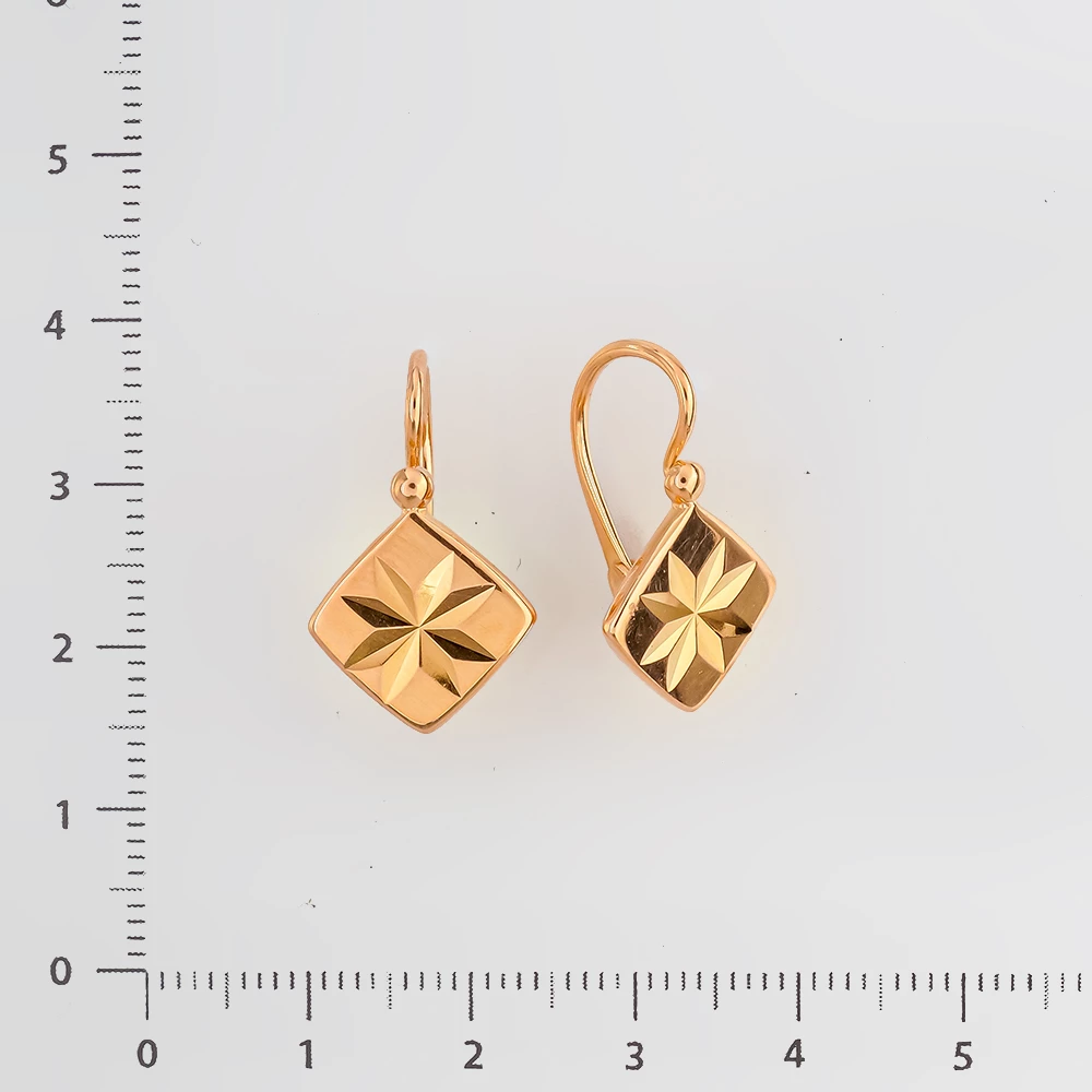Серьги из красного золота 583 пробы