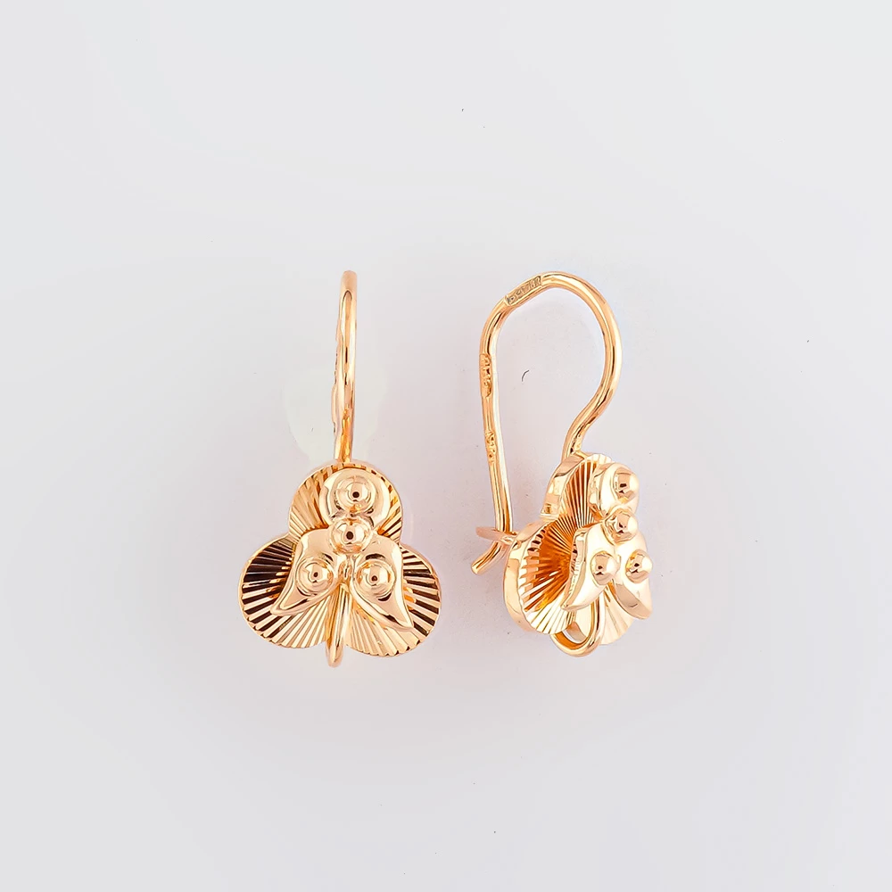 Серьги из красного золота 583 пробы