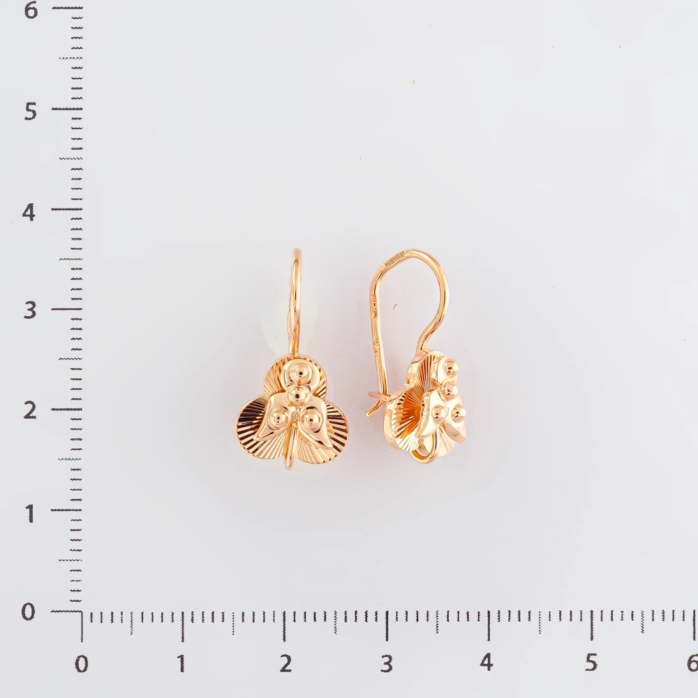 Серьги из красного золота 583 пробы