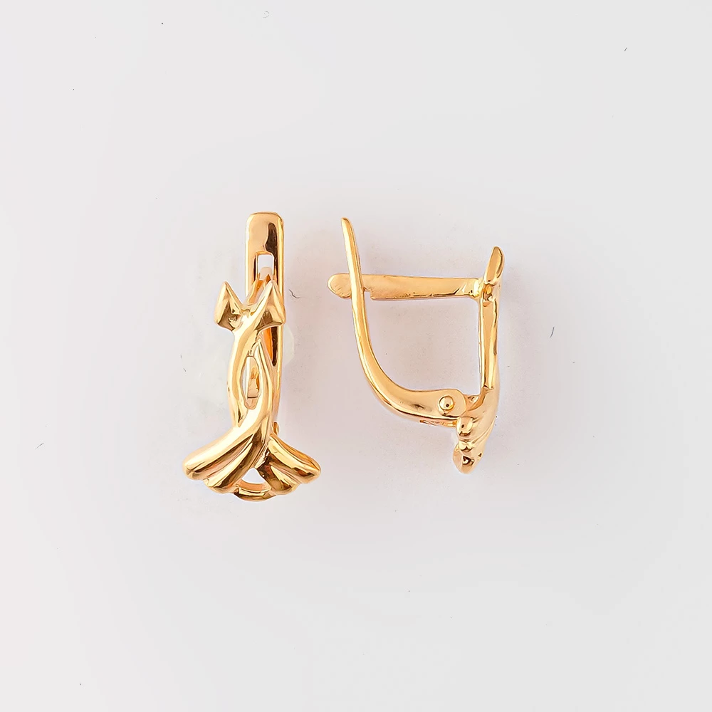 Серьги из красного золота 585 пробы