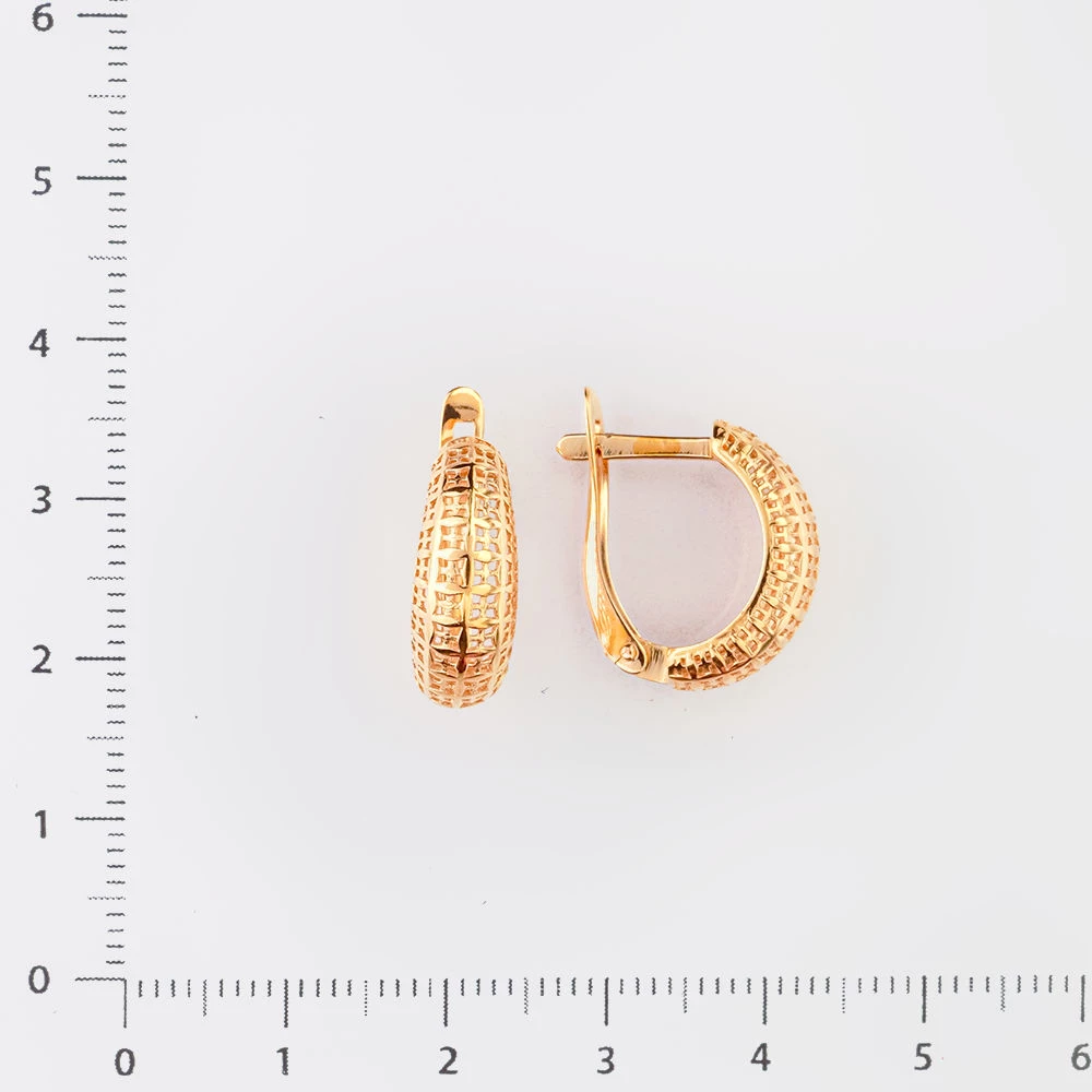 Серьги из красного золота 585 пробы