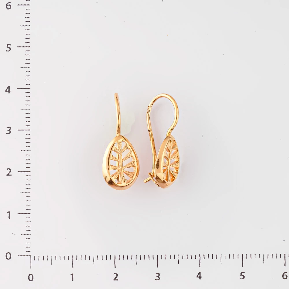 Серьги из красного золота 583 пробы