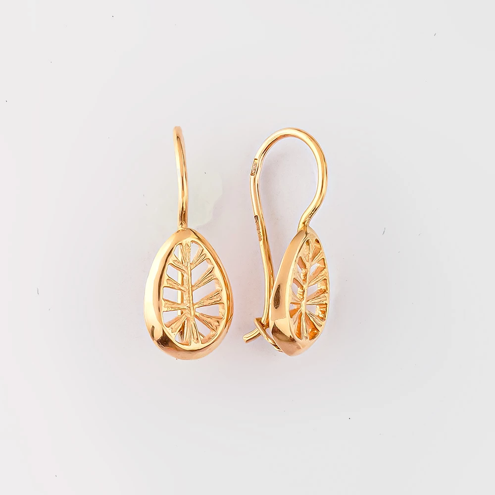 Серьги из красного золота 583 пробы