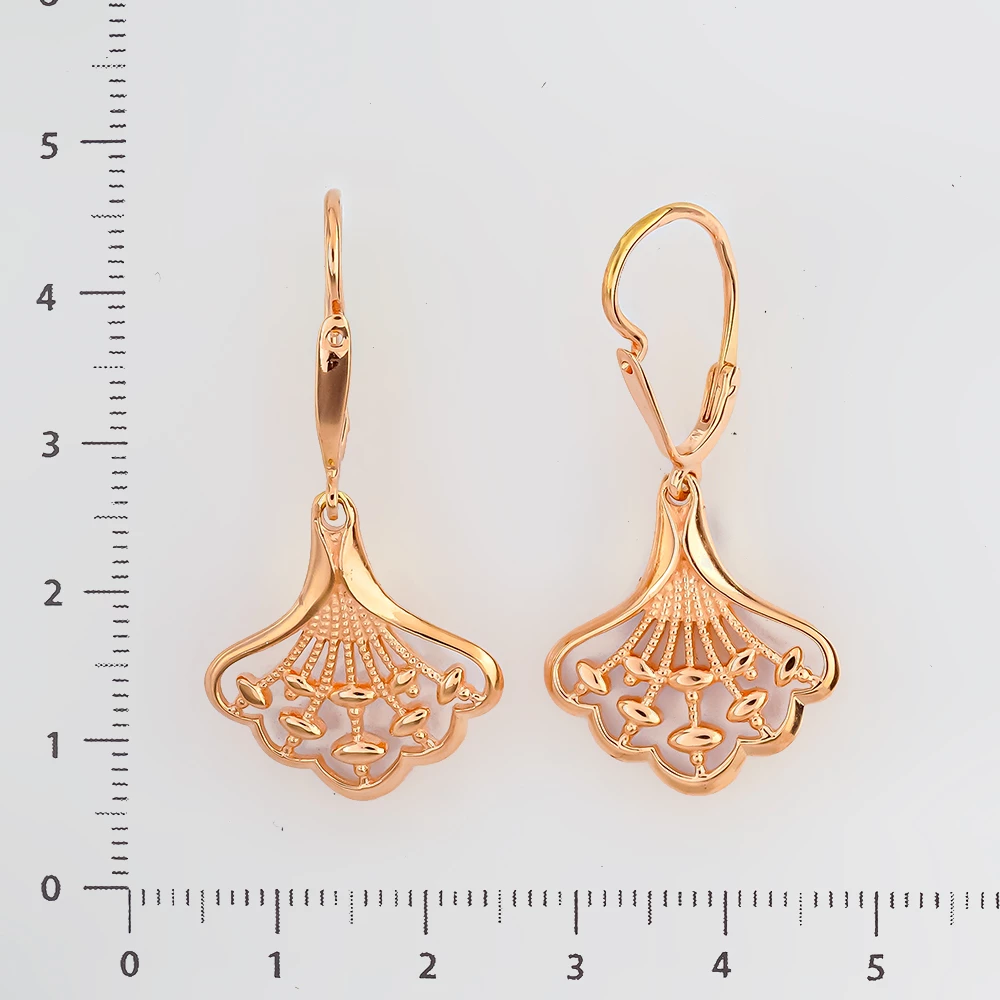 Серьги из красного золота 585 пробы