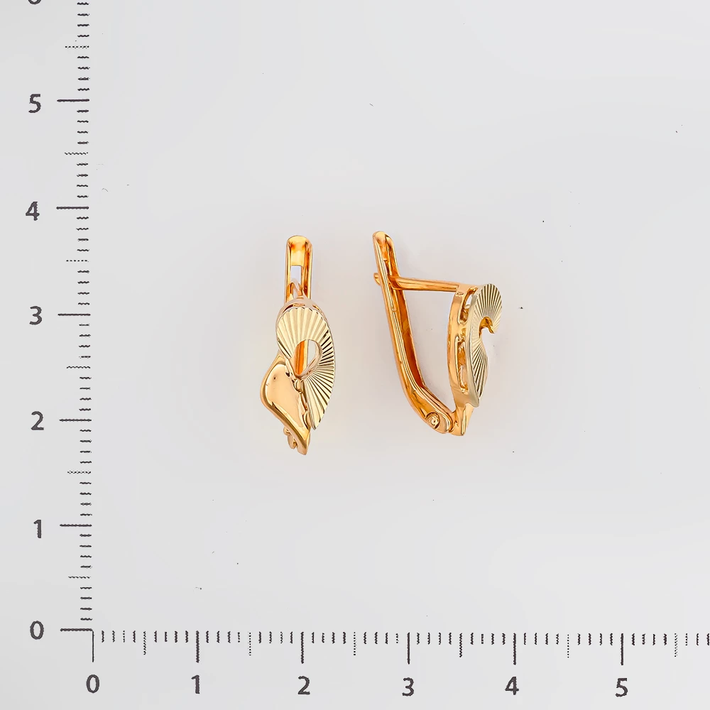 Серьги из красного золота 585 пробы