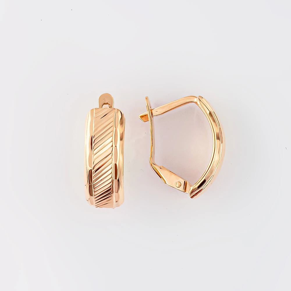 Серьги из красного золота 585 пробы