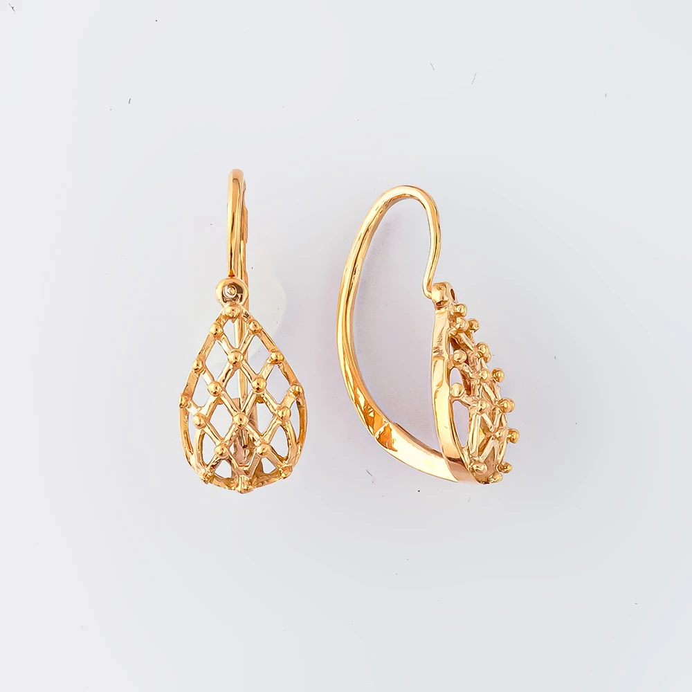 Серьги из красного золота 583 пробы