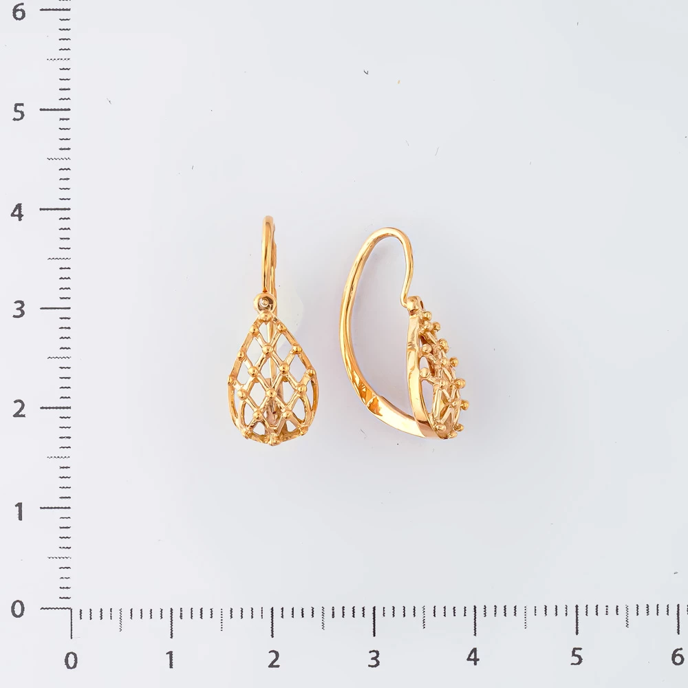 Серьги из красного золота 583 пробы