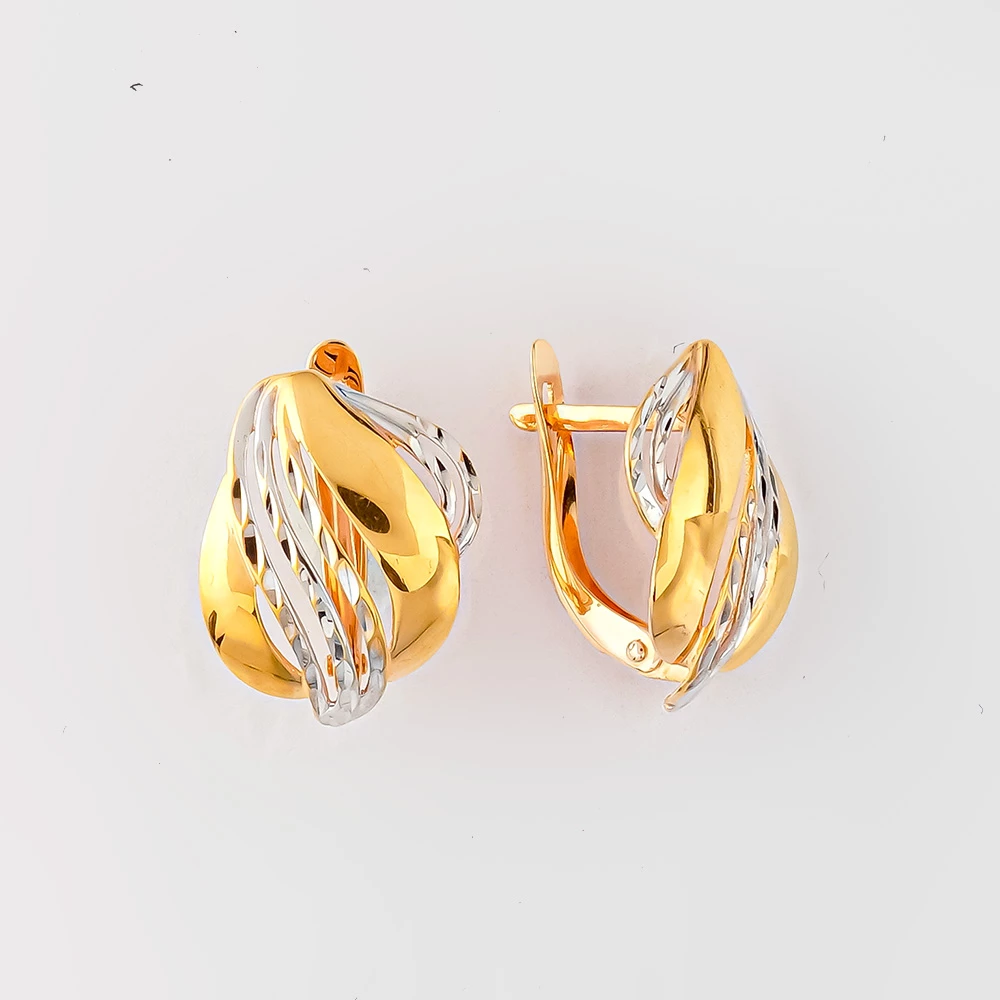 Серьги из красного золота 585 пробы