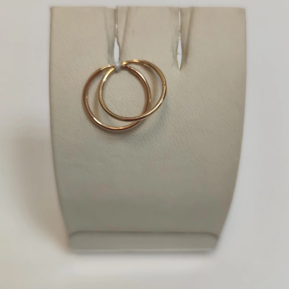 Серьги конго из красного золота 585 пробы