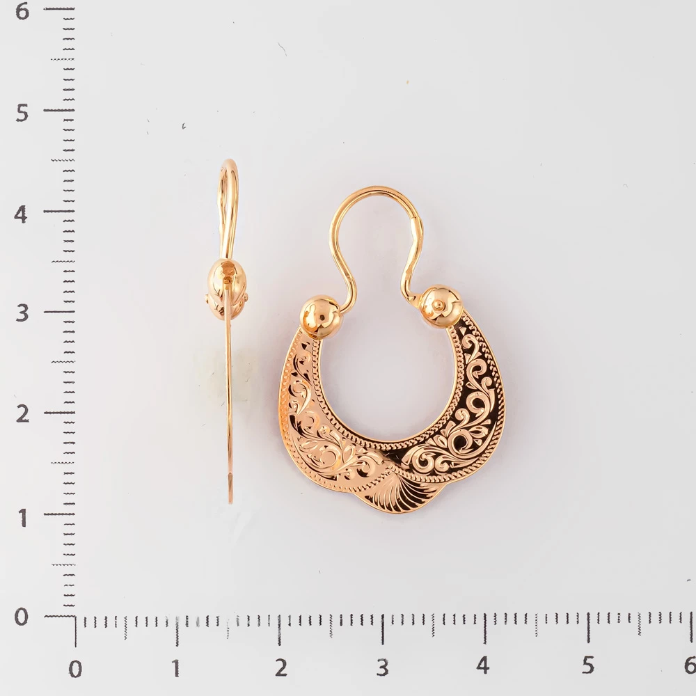 Серьги из красного золота 585 пробы