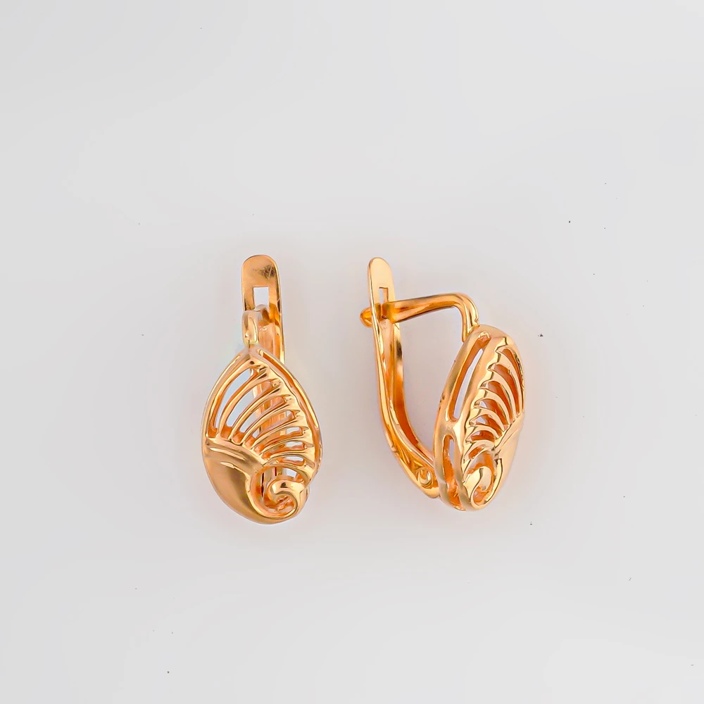 Серьги из красного золота 585 пробы