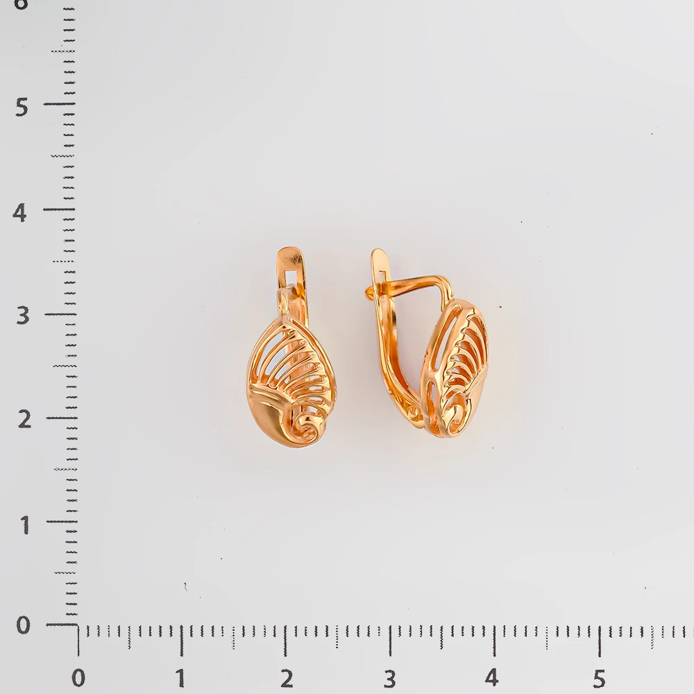 Серьги из красного золота 585 пробы