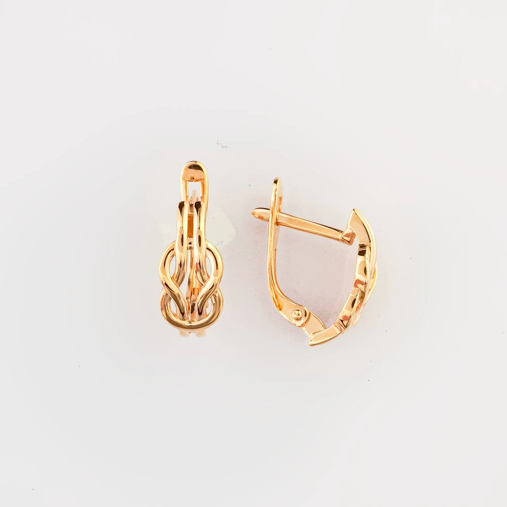 Серьги из красного золота 585 пробы