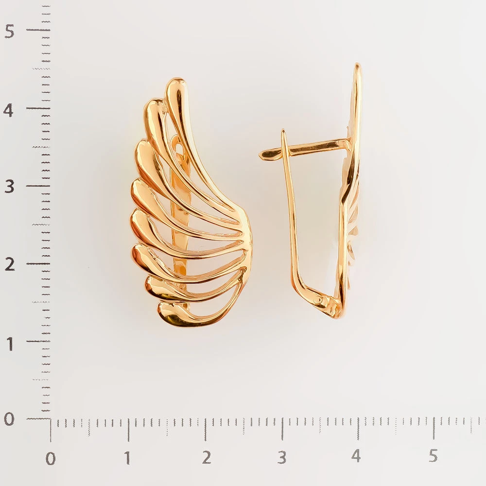 Серьги из красного золота 585 пробы