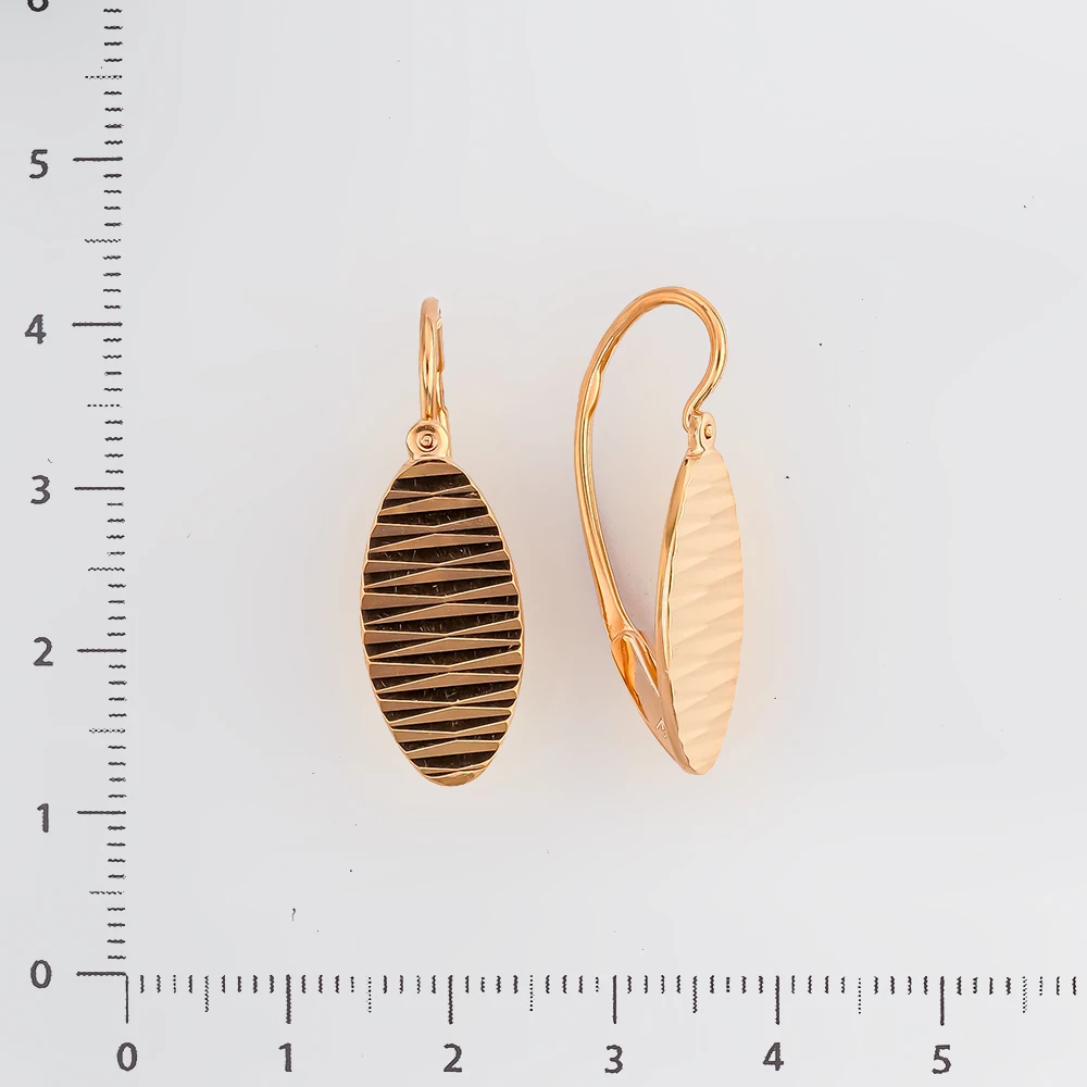 Серьги из красного золота 583 пробы