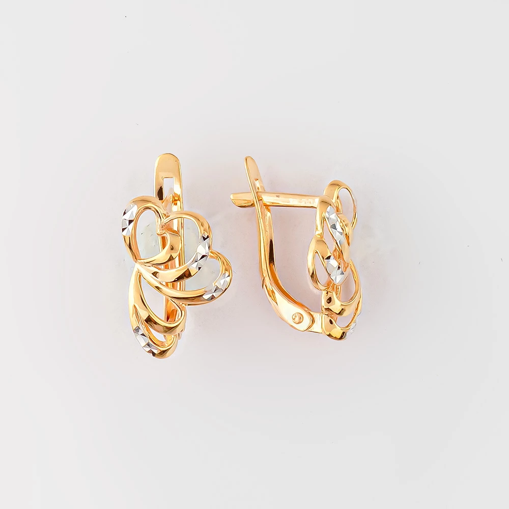 Серьги из красного золота 585 пробы