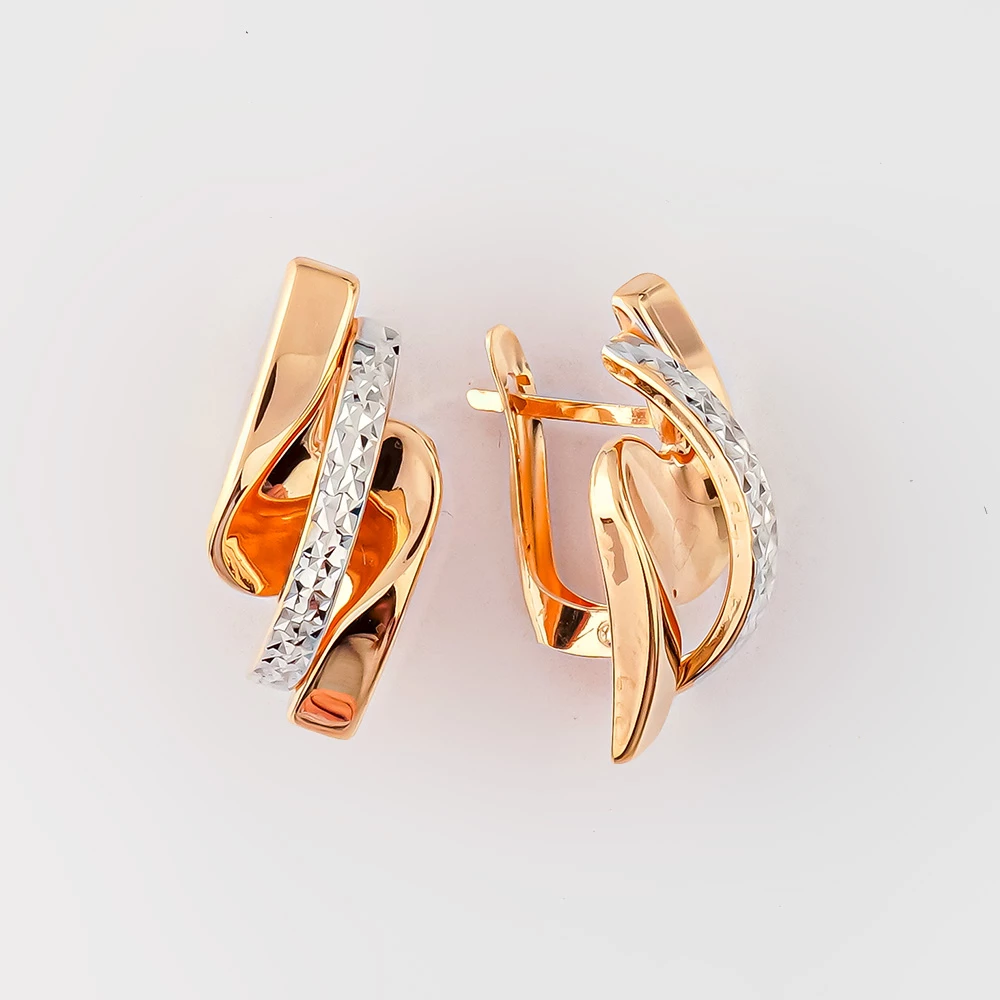 Серьги из красного золота 585 пробы