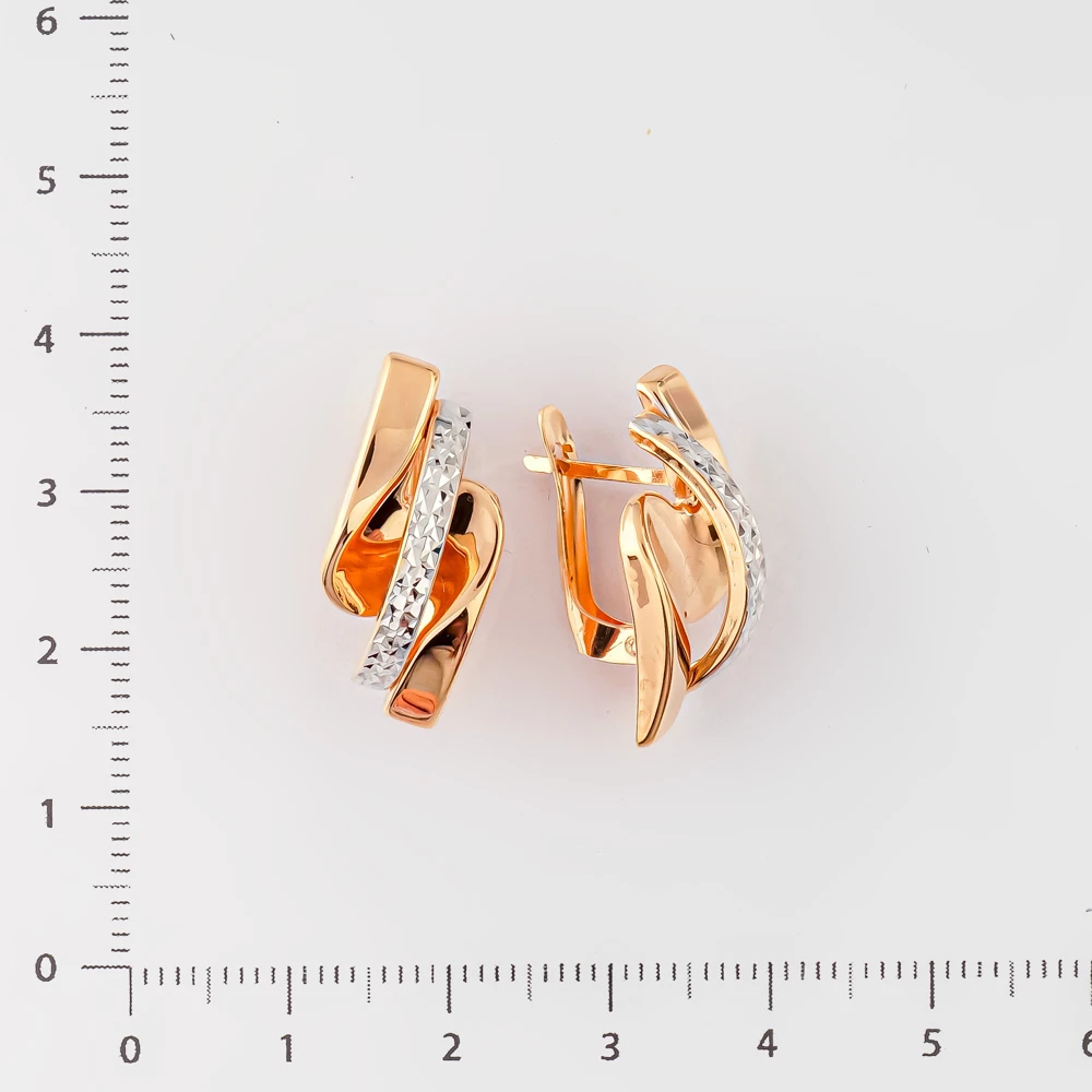 Серьги из красного золота 585 пробы