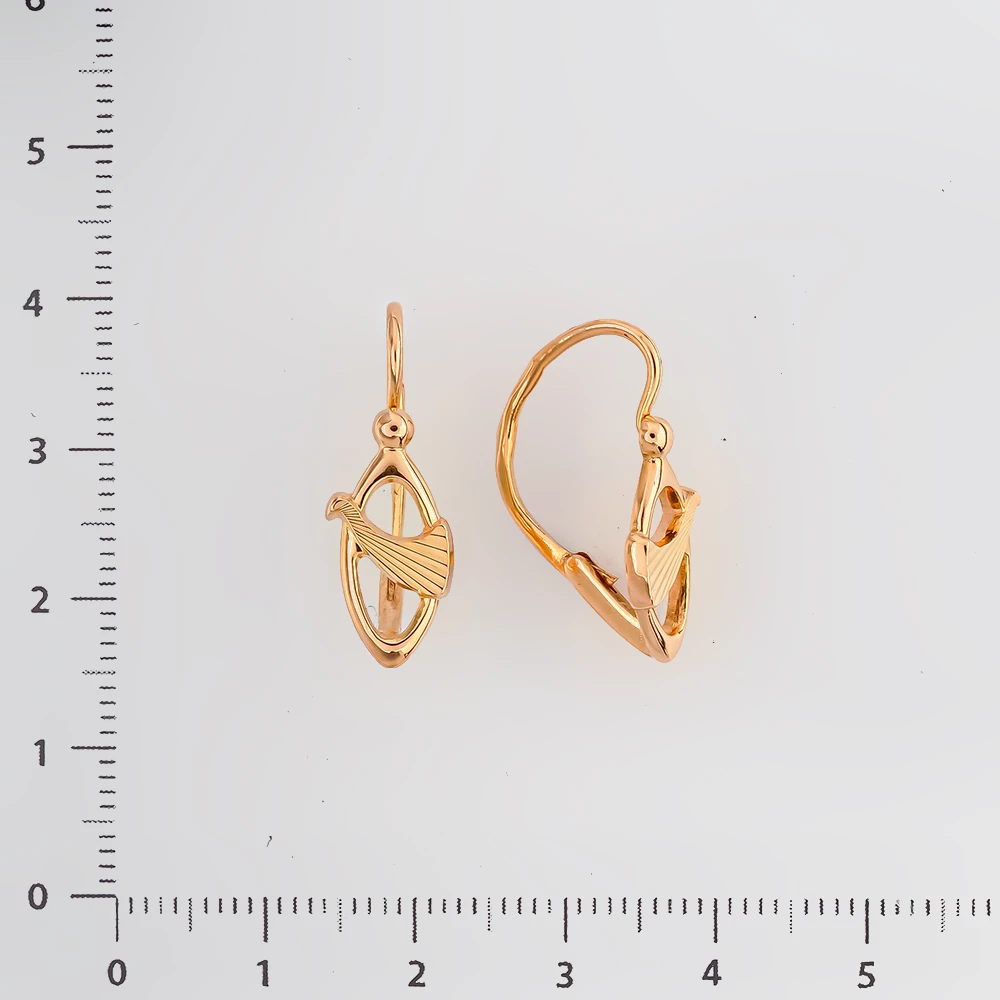 Серьги из красного золота 585 пробы