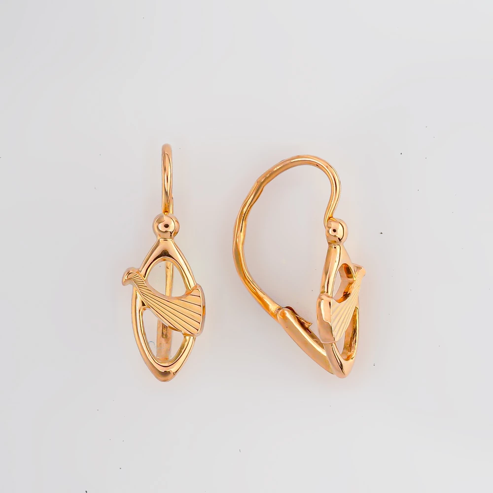 Серьги из красного золота 585 пробы