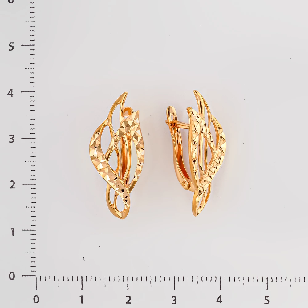 Серьги из красного золота 585 пробы