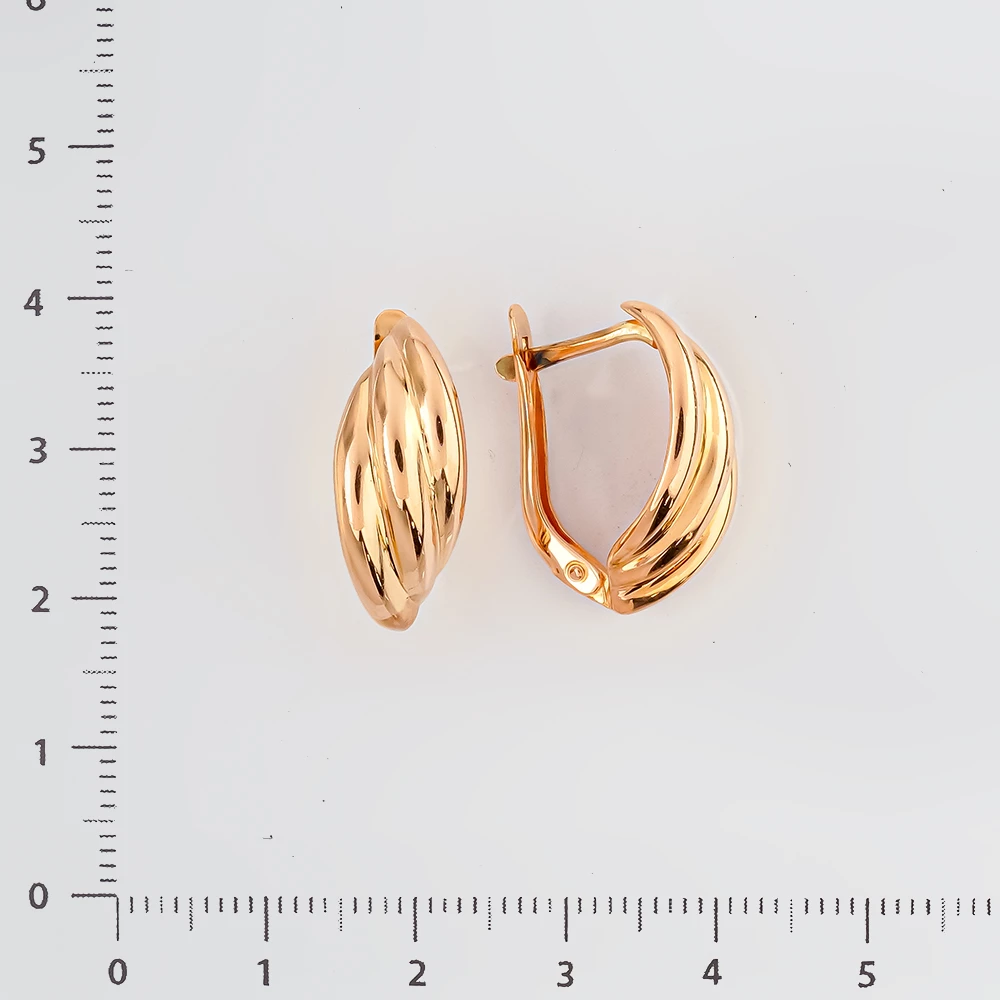 Серьги из красного золота 585 пробы