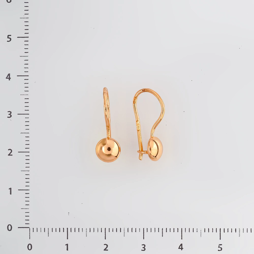 Серьги из красного золота 583 пробы