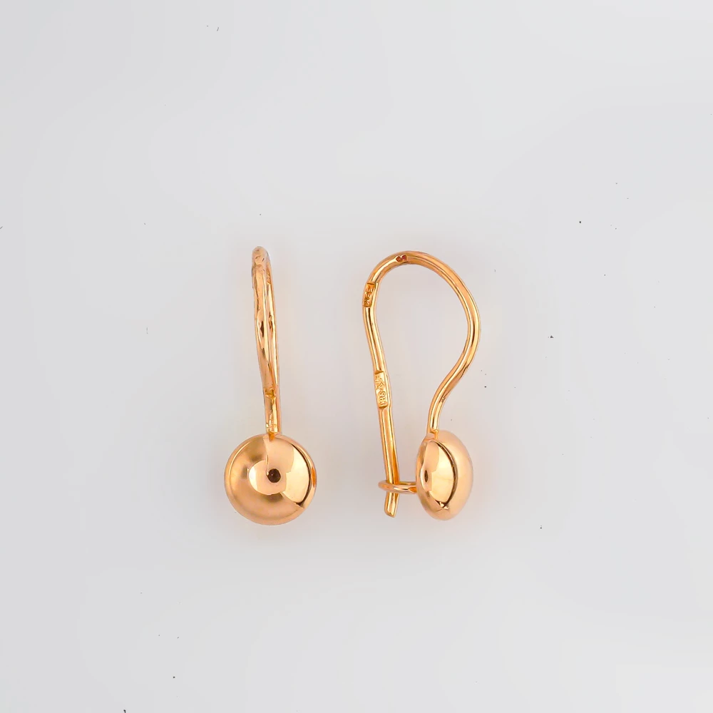 Серьги из красного золота 583 пробы