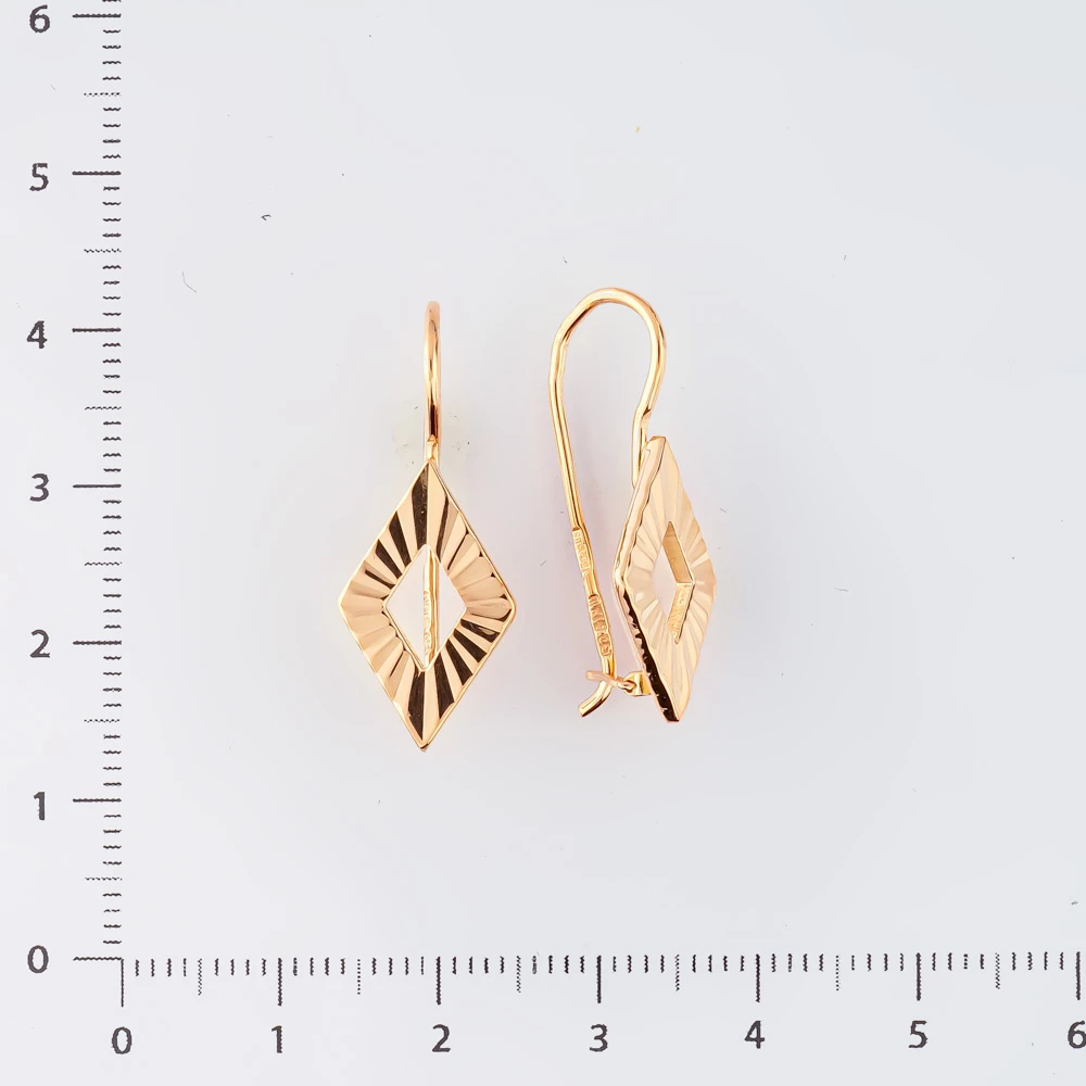 Серьги из красного золота 585 пробы