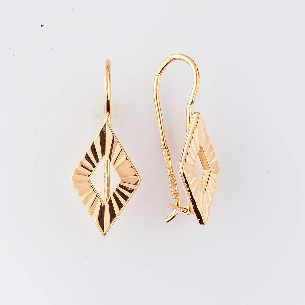 Серьги из красного золота 585 пробы