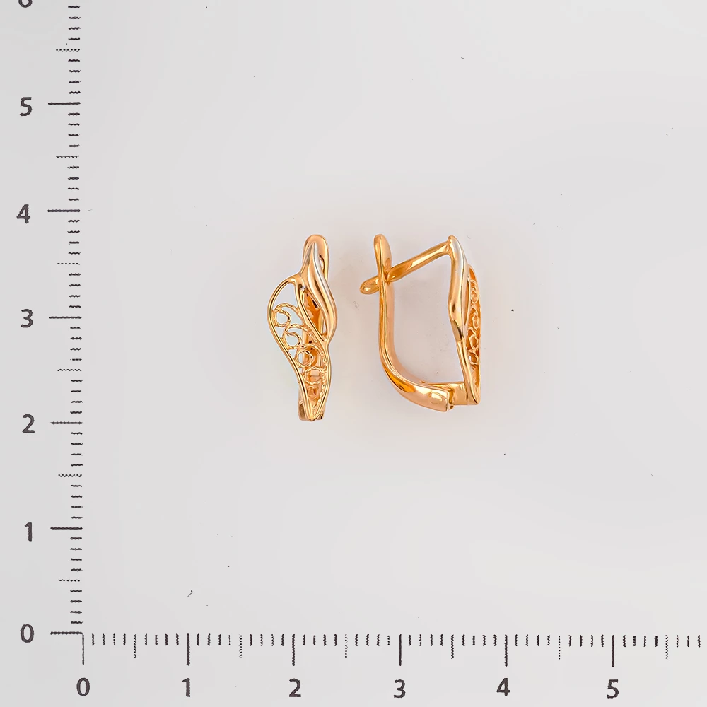 Серьги из красного золота 585 пробы