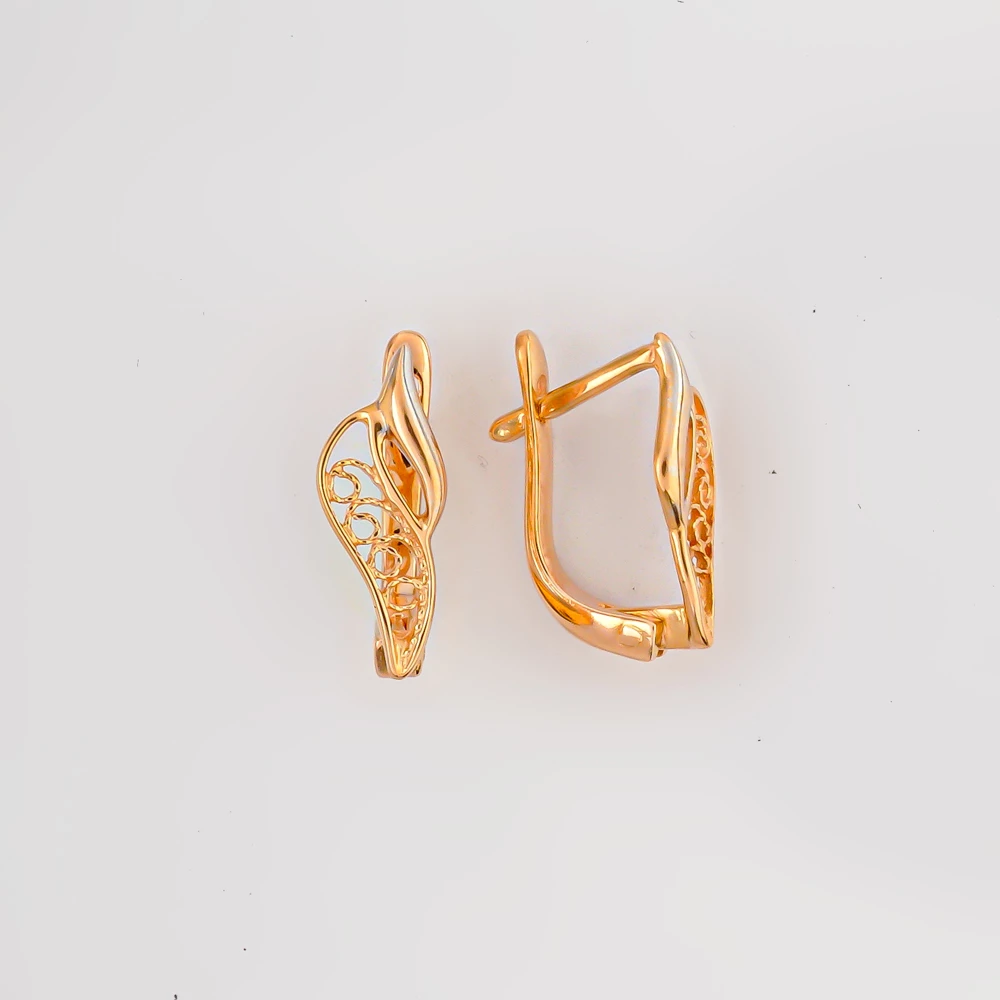Серьги из красного золота 585 пробы