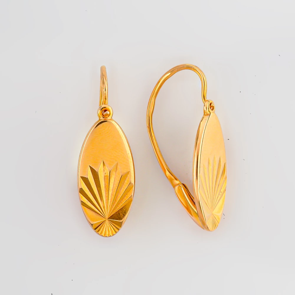 Серьги из желтого золота 583 пробы